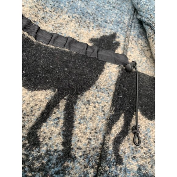 Bear Ridge Outfitters Woman M Zip Cardigan Wolfs Blue Gray Wool Blend USA Wester - Picture 6 of 9